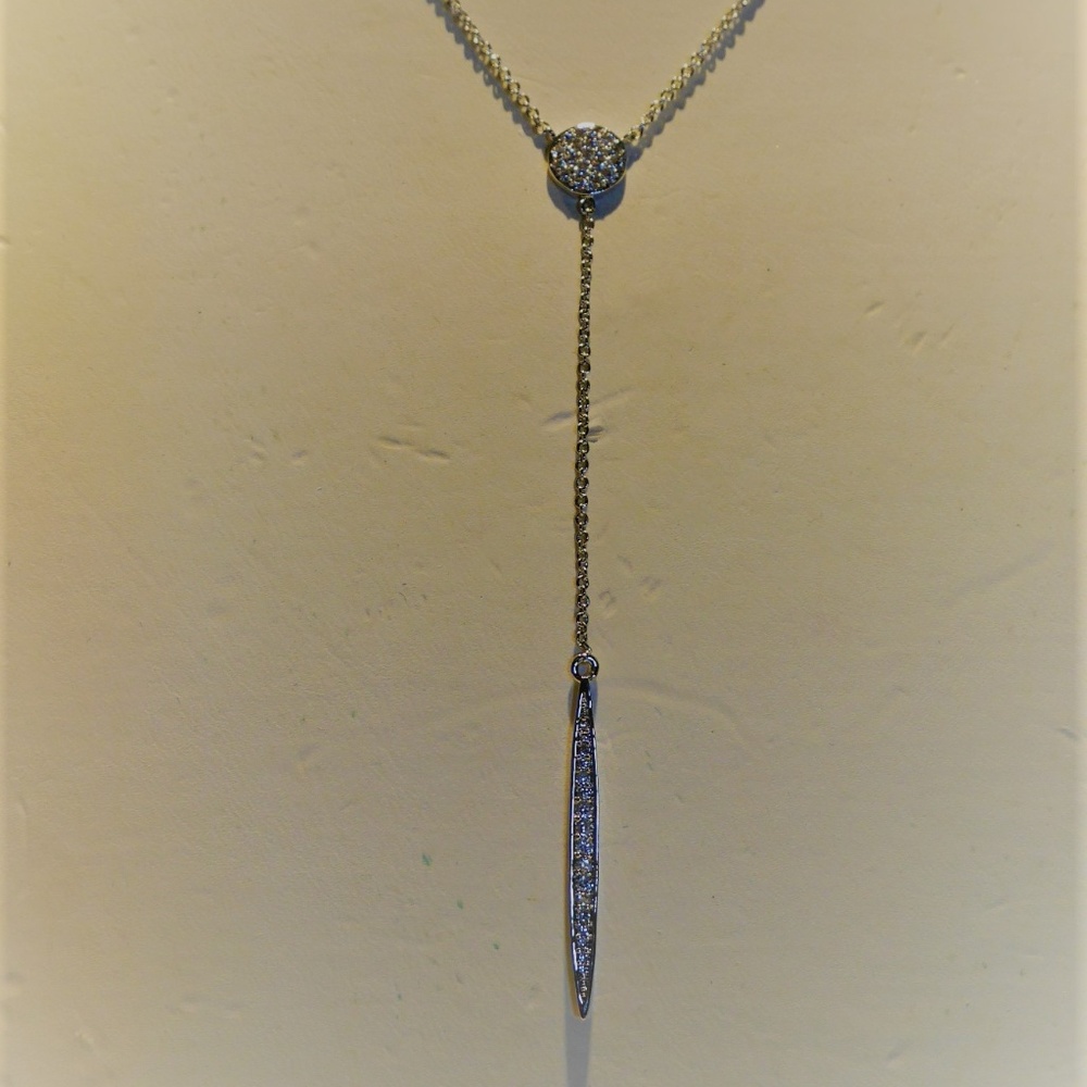 White Gold Tone Layering Necklace